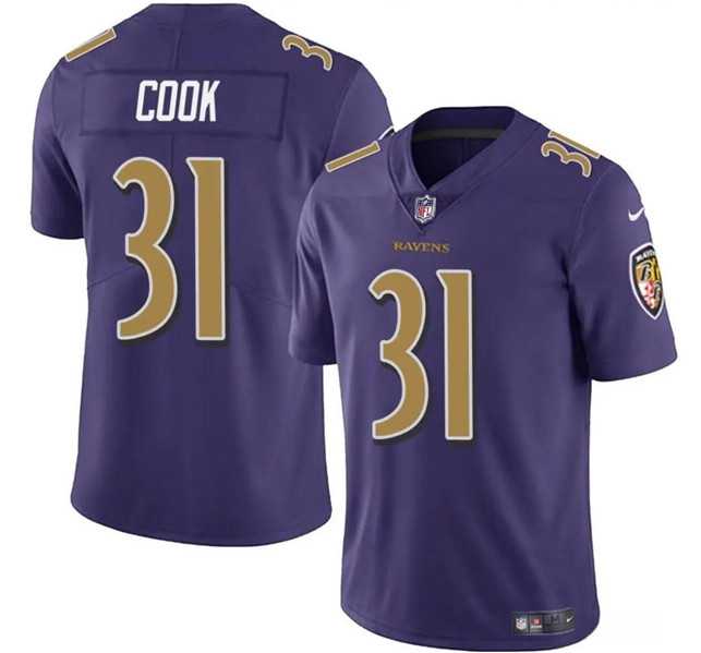 Youth Baltimore Ravens #31 Dalvin Cook Purple Stitched Jersey Dzhi